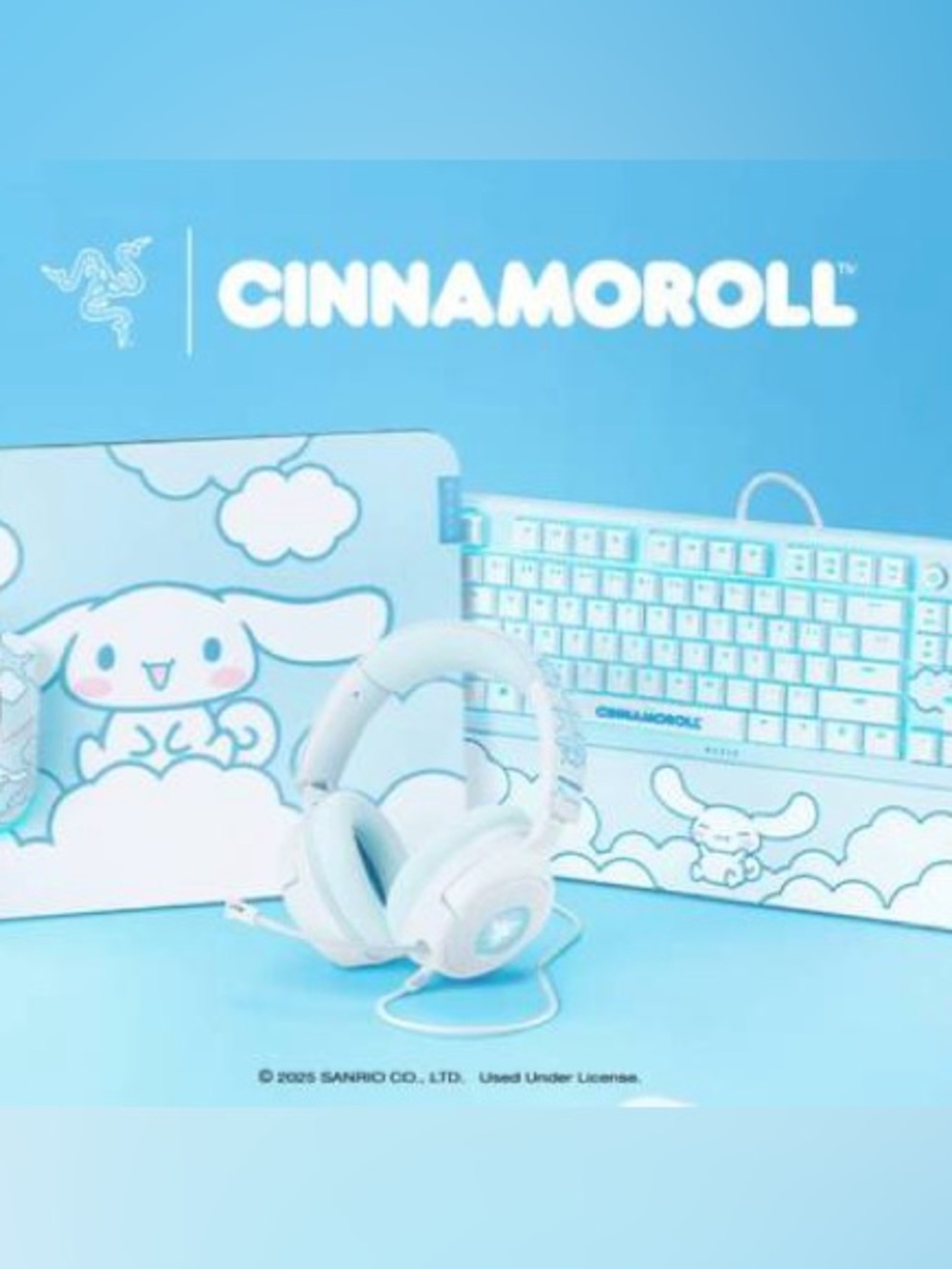Cinnamoroll X Razer Ornata V3 Tenkeyless Low Profile Gaming Keyboard